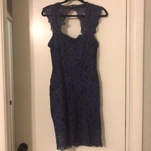 Blue lace Nicole Miller cocktail dress